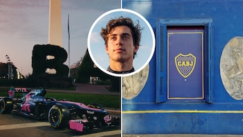 Los guiños de Alpine a Boca, Paredes y Messi en la previa a la exhibición de Colapinto en Buenos Aires