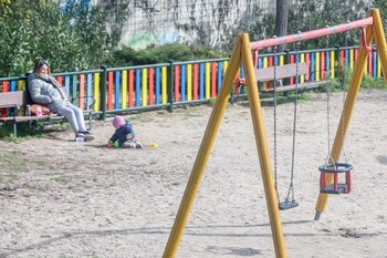 Una madre con su hijo