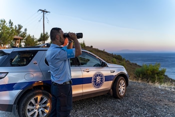 Un agente de Frontex