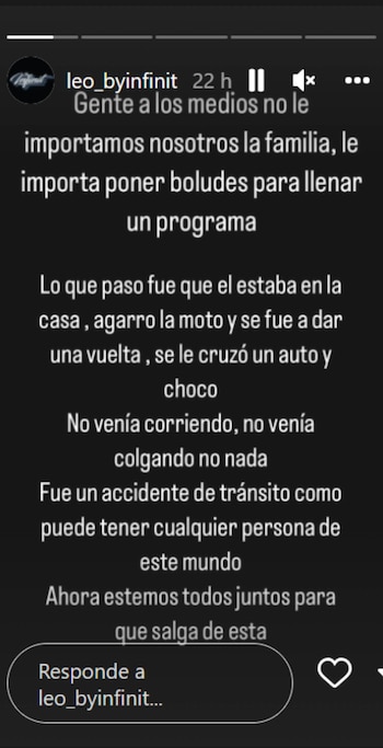 El mensaje de Leandro sobre