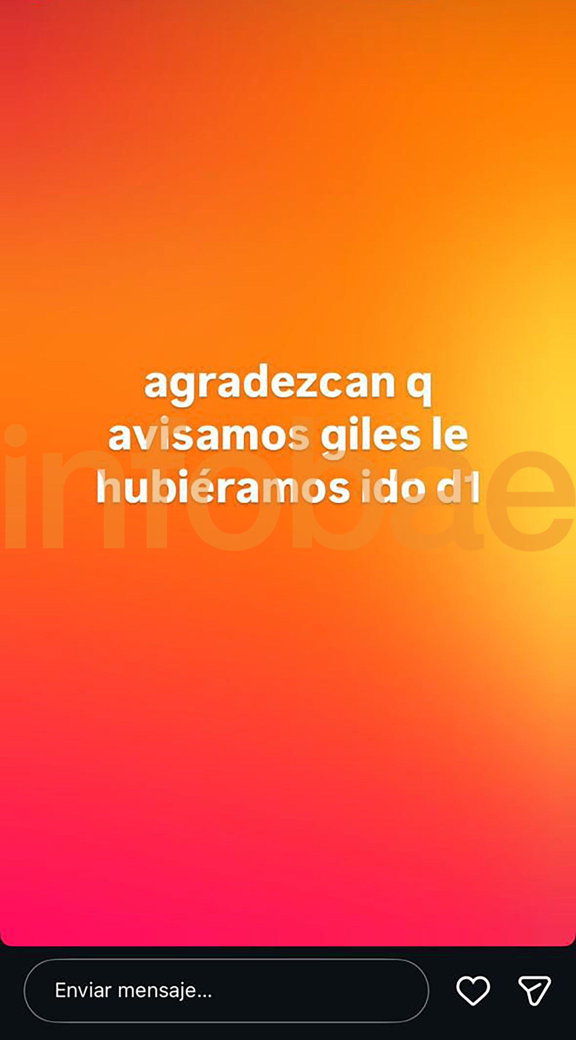 Una captura de pantalla muestra el mensaje amenazante de un adolescente de 16 años dirigido a escuelas en Santa Fe, lo que llevó a su detención.