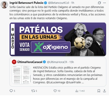 Ingrid Betancourt confirmó la salida