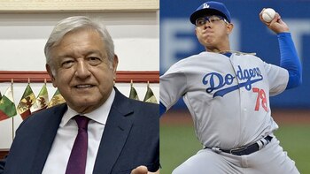 López Obrador ha reconocido en diversas ocasiones el talento del lanzador sonorense. (Foto: Twitter @lopezobrador_, @theteenager7)