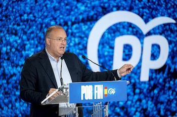 09/10/2026 El secretario general y director de campaña del Partido Popular, Miguel Tellado, durante una rueda de prensa, en la sede del PP, a 9 de octubre de 2026, en Madrid (España). Tellado ha comparecido ante los medios tras la primera reunión del Comité de Campaña del Partido Popular para los comicios del 29 de noviembre (29N).
POLITICA
Alberto Ortega - Europa Press
