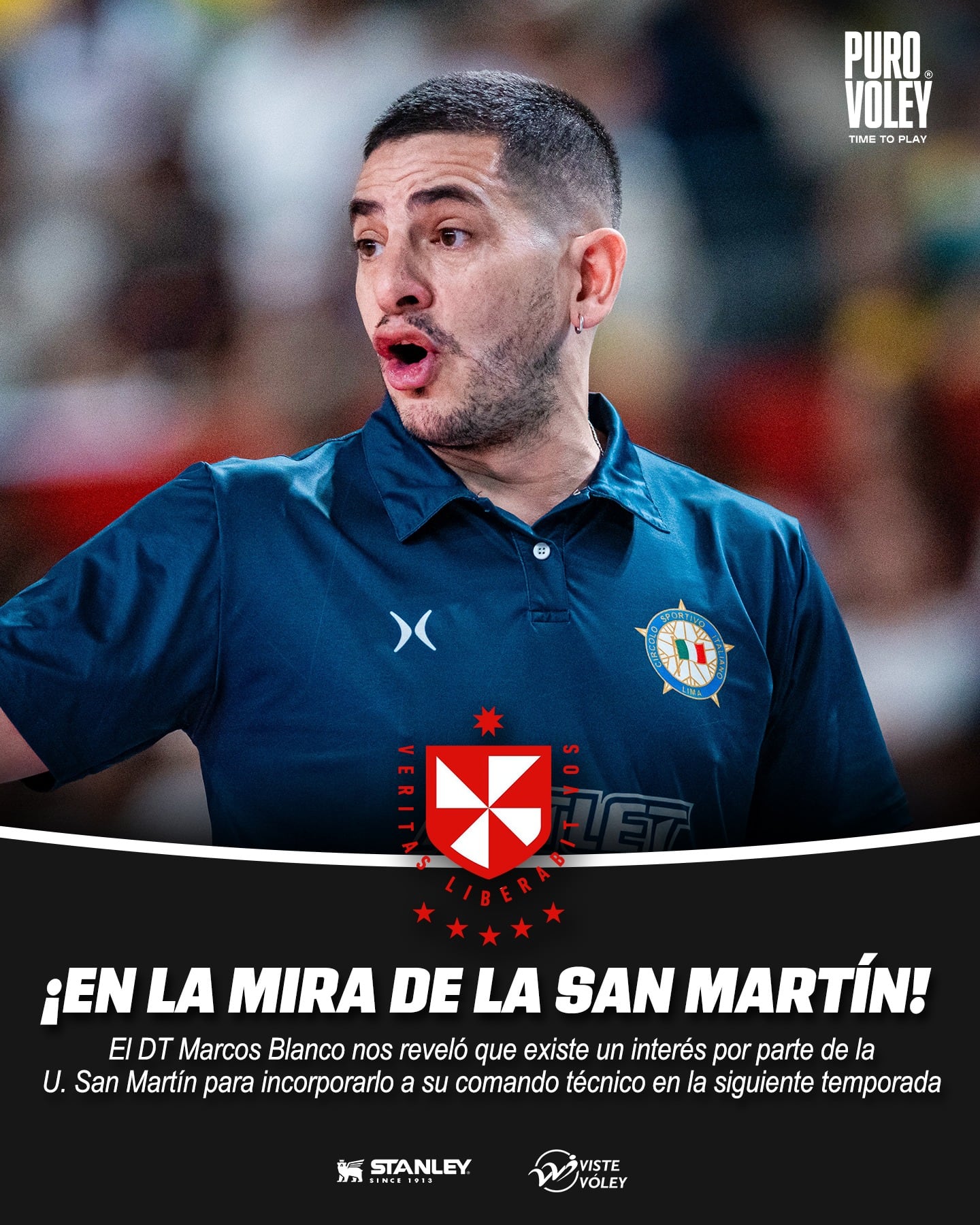 De acuerdo a Puro Vóley, San Martín se ha contactado con Marcos Blanco para que sea su entrenador la próxima temporada.