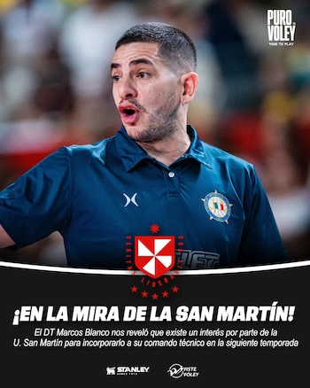 De acuerdo a Puro Vóley, San Martín se ha contactado con Marcos Blanco para que sea su entrenador la próxima temporada.