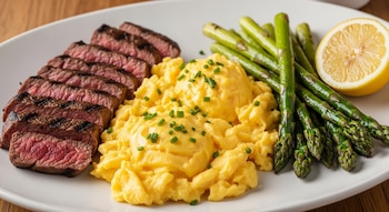 Carne roja y huevos, son