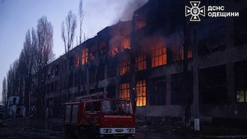 Un incendio en un edificio
