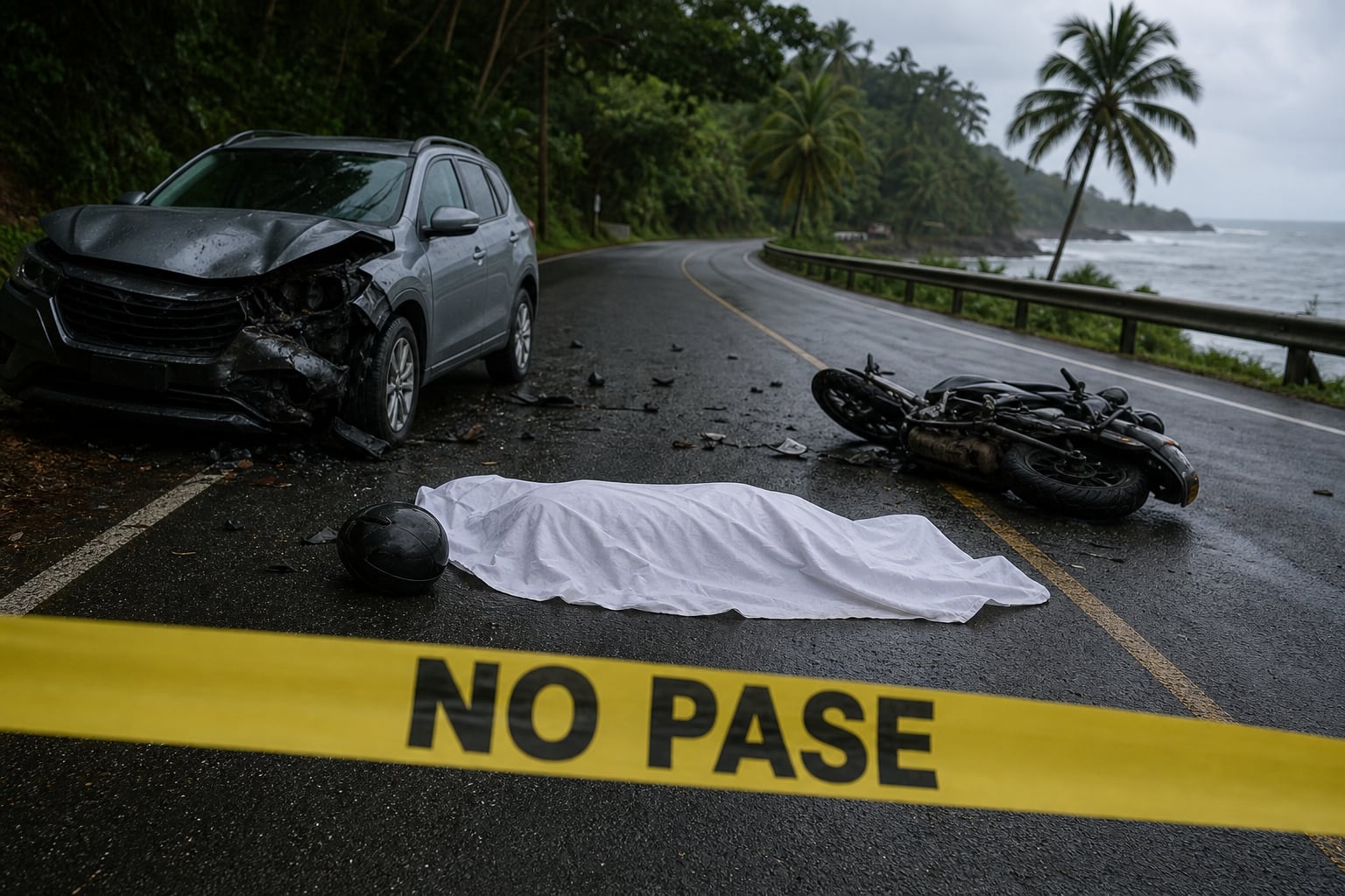 Un choque entre un automóvil y una motocicleta en una carretera costera de Costa Rica provoca la muerte de una persona. (Imagen Ilustrativa Infobae)