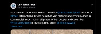 Cargamento decomisado en Texas. (Captura
