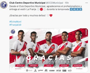 Deportivo Municipal agradeció a sus