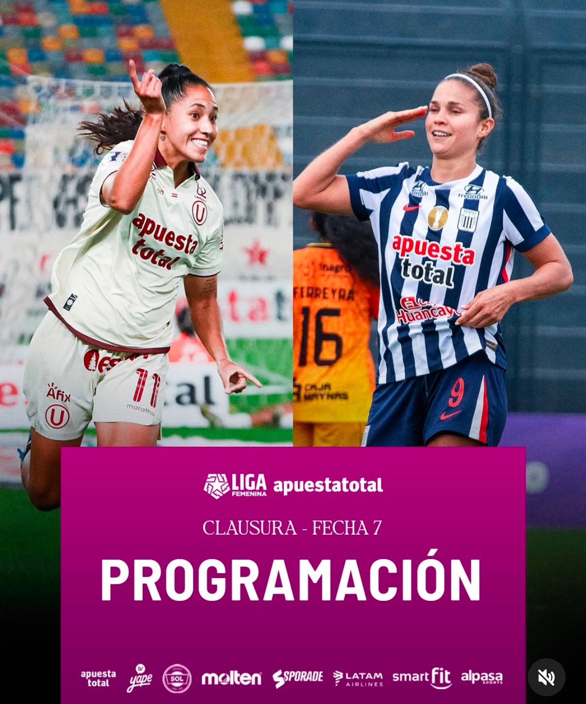 Alianza Lima y Universitario protagonizarán un nuevo clásico en la fecha 7 del Torneo Clausura de la Liga Femenina 2026.