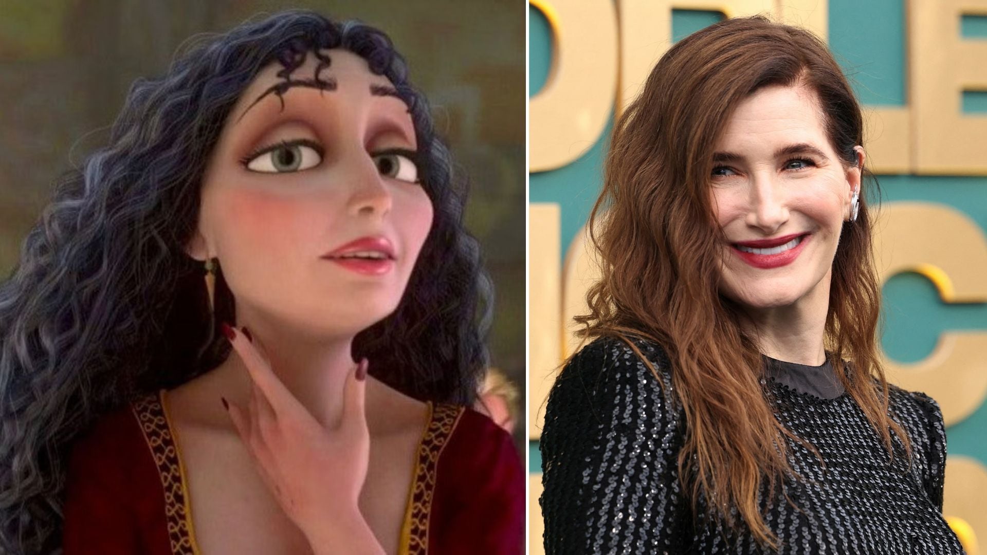 Kathryn Hahn será Madre Gothel en el live-action de Enredados (Composición: Disney/REUTERS)