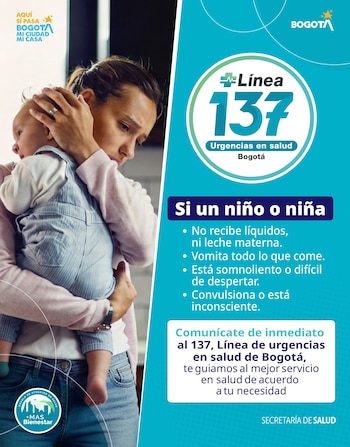 Esta línea sirve para todo tipo de emergencias médicas las 24 horas del día - crédito Subred Integrada de Servicios de Salud Sur / Facebook