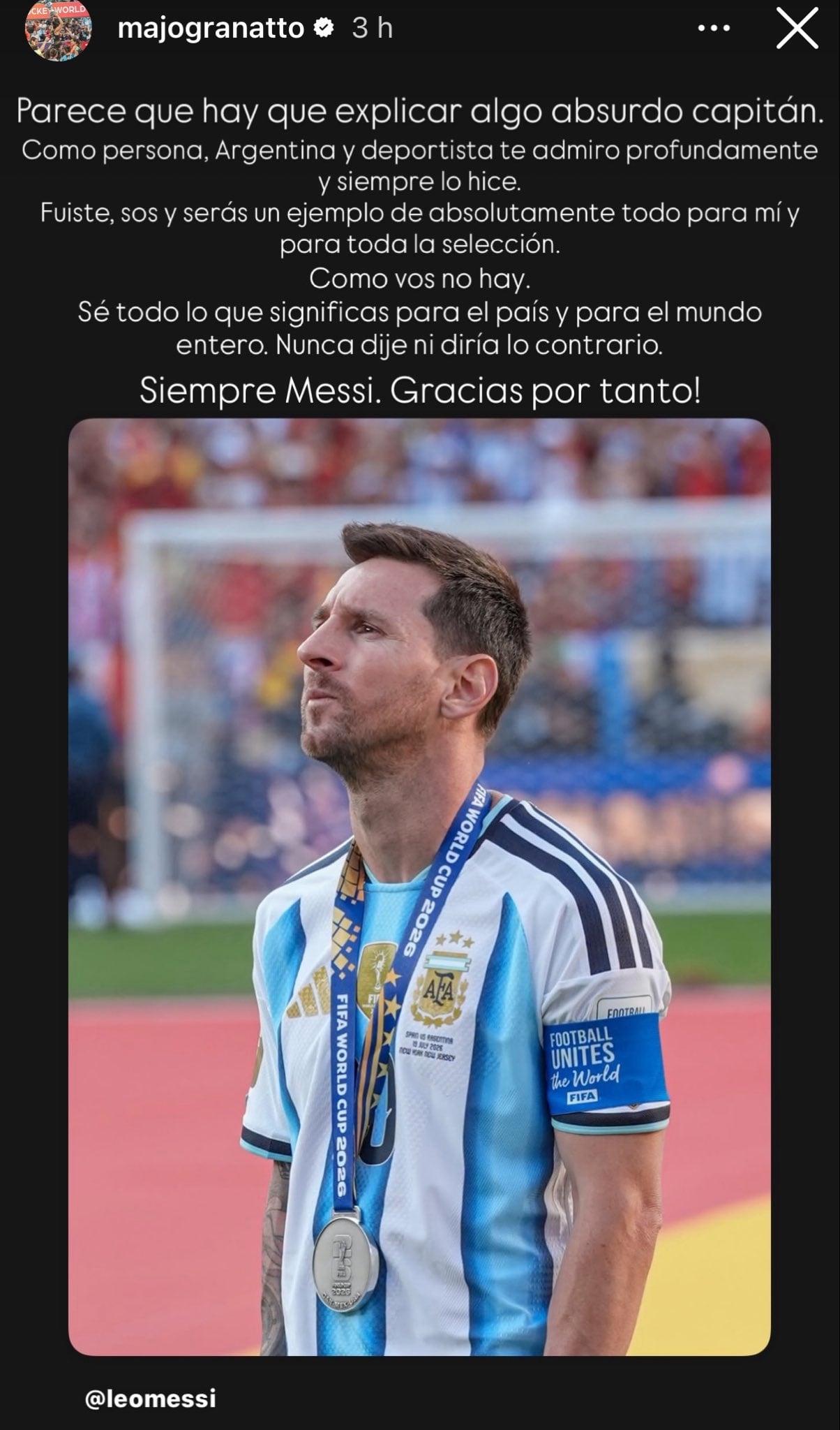El mensaje de Majo Granatto tras la declaración de su hermana Vicky sobre Messi