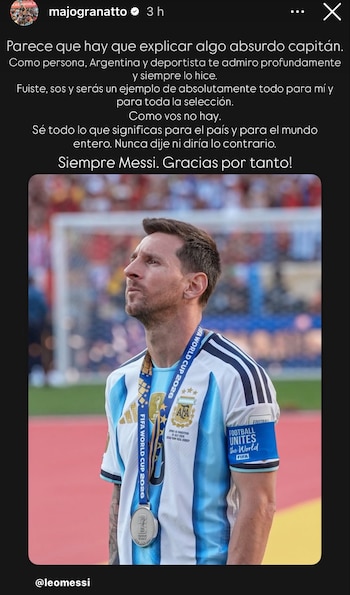 El mensaje de Majo Granatto tras la declaración de su hermana Vicky sobre Messi