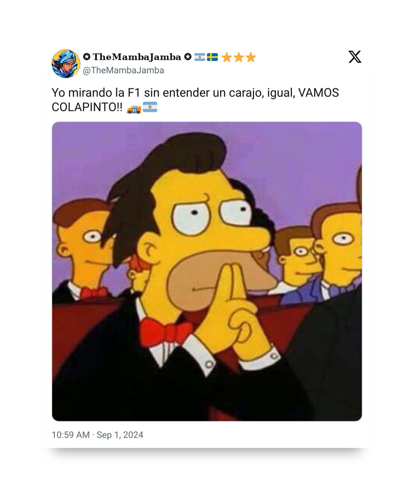 memes de la primera carrera de Franco Colapinto en la F1