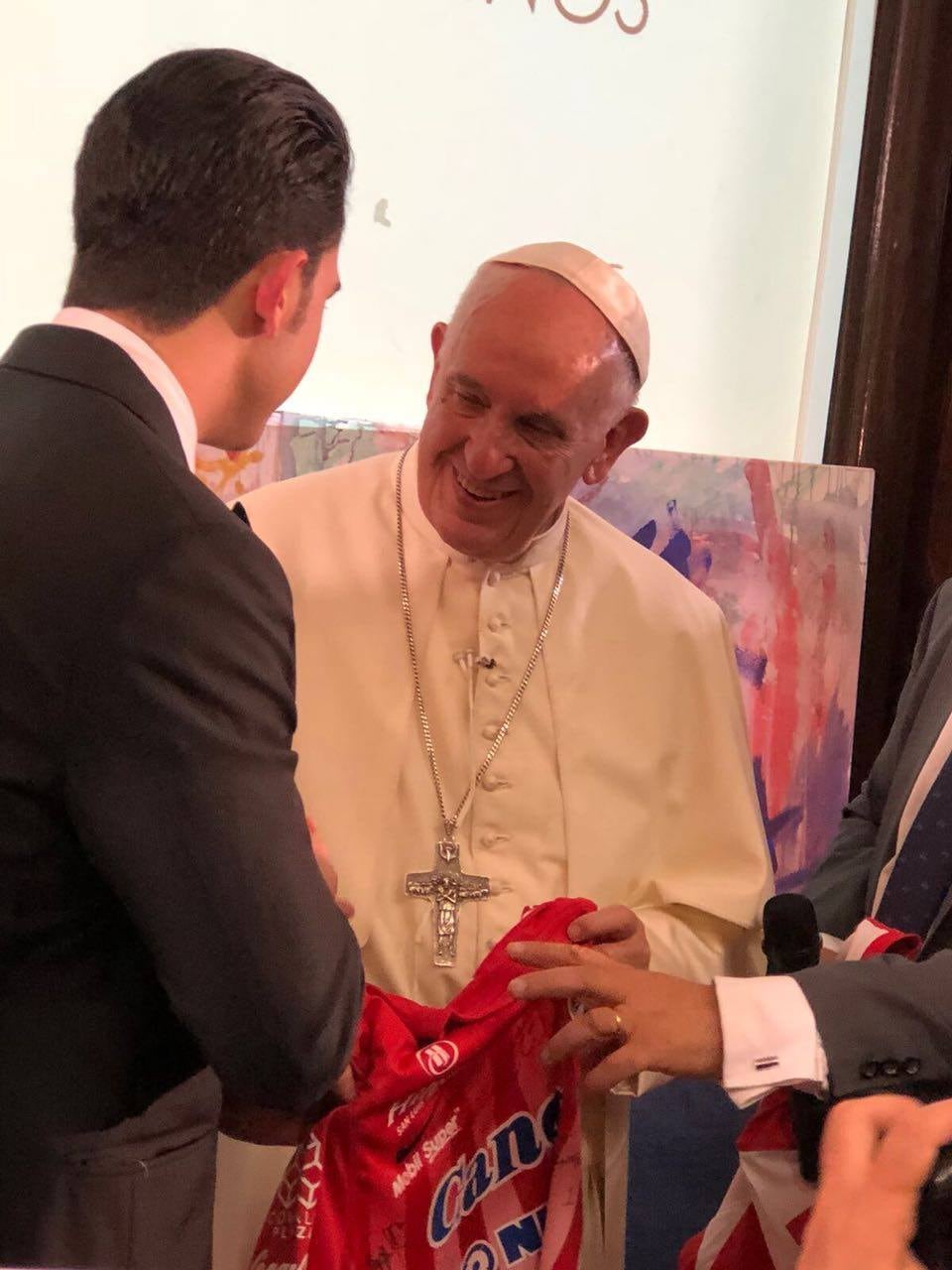 El CEO del equipo no dudó en pedir la bendición para la institución deportiva. (FB Atlético San Luis)