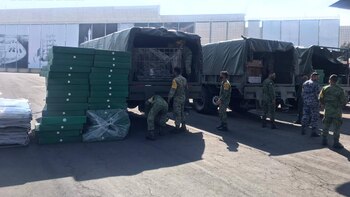 Sedena traslado insumos y equipo