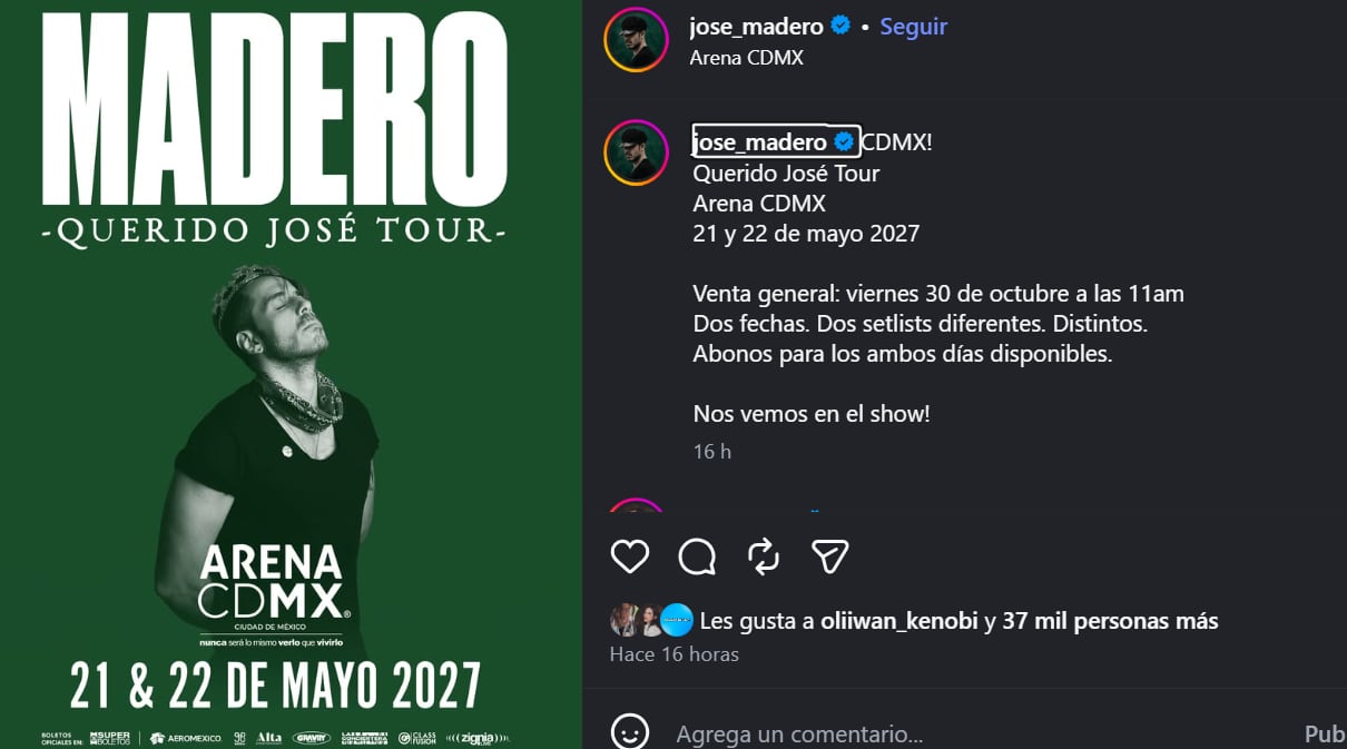 José Madero - (Instagram)