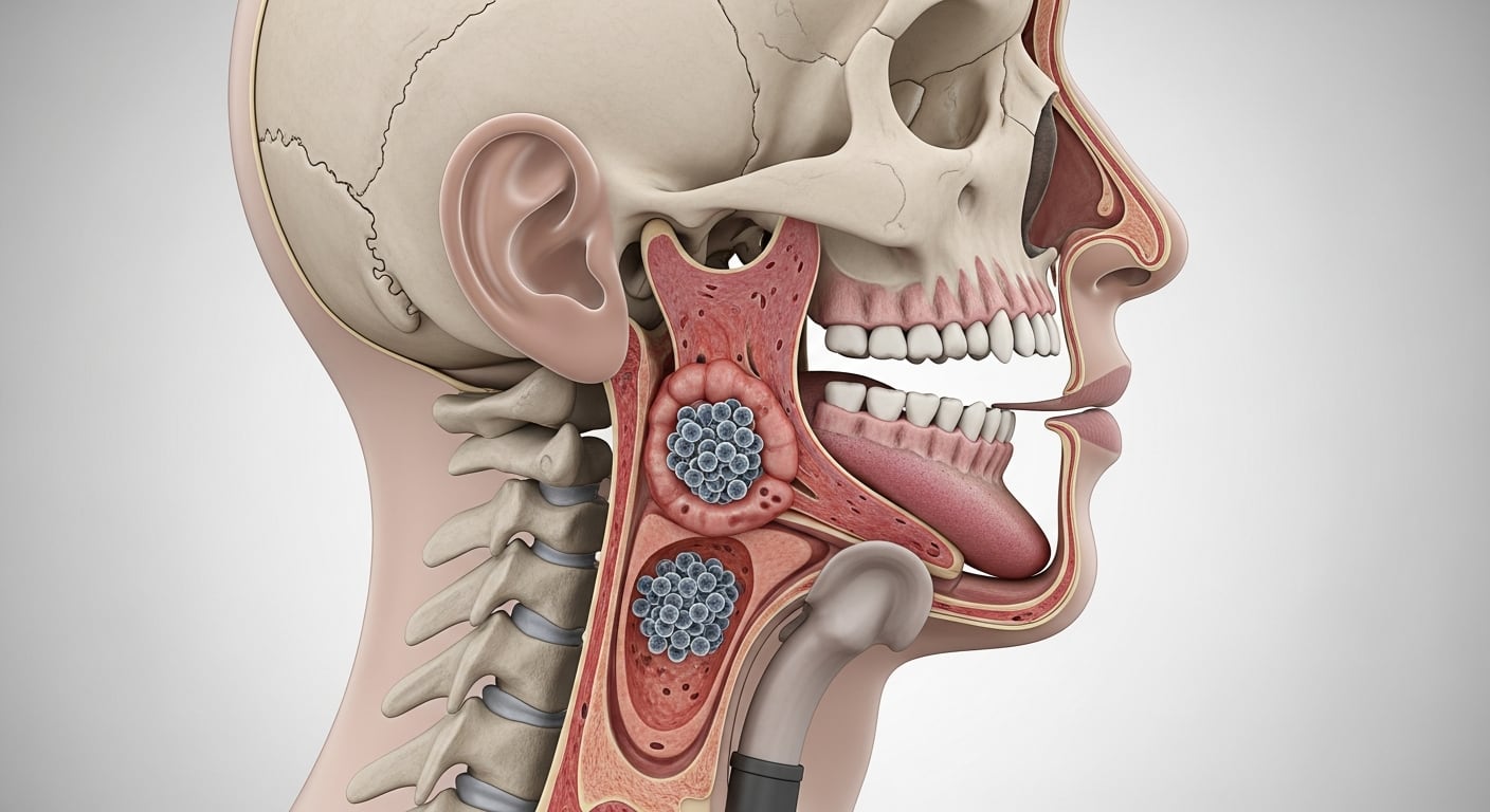 Los tumores de cabeza y cuello se desarrollan principalmente en las capas internas húmedas de la boca, la nariz y la garganta (Imagen Ilustrativa Infobae)
