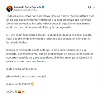 Con este mensaje en la