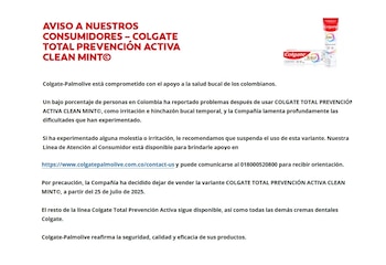 La empresa recomienda suspender el