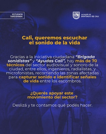 La campaña se creó con el fin de encontrar vida - crédito Estudios Takeshima / Instagram