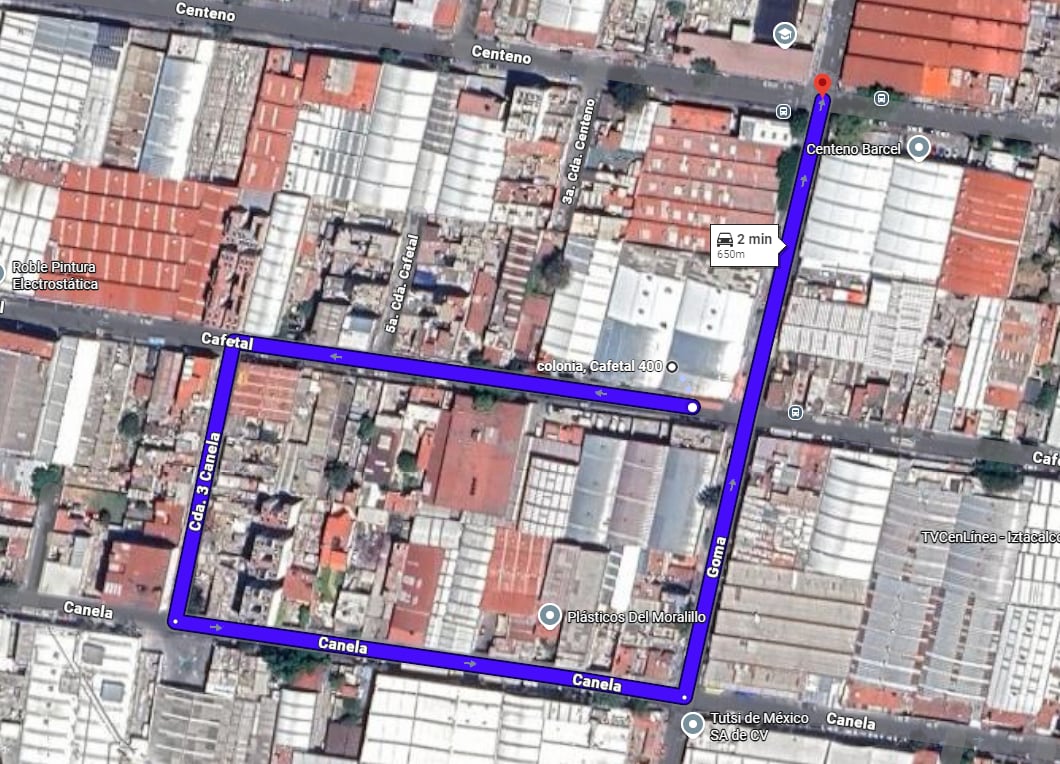 El sitio de la agresión está a unos metros de la tienda de Sarah Bustani. (Captura de pantalla/Google Maps)
