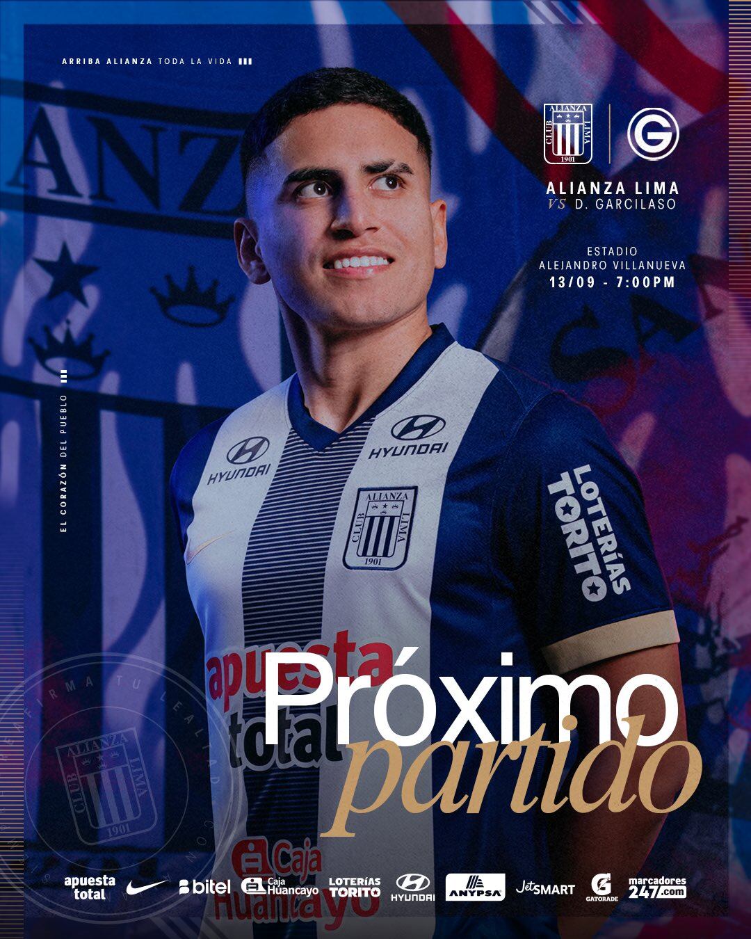 ¿A qué hora juega Alianza Lima vs Deportivo Garcilaso?