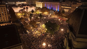 Indio Solari - Plaza de Mayo - drone