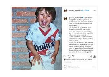 La emotiva despedida de Gonzalo