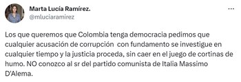 Marta Lucía Ramírez y Gustavo Petro se enfrentan por contrato irregular en Italia