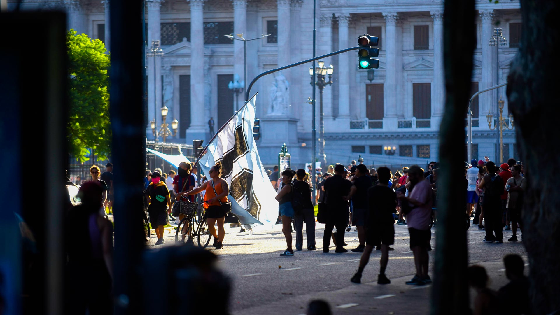 Hubo incidentes entre los manifestantes y la policía (Gustavo Gavotti)