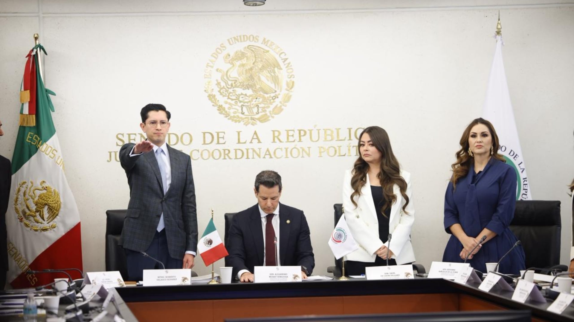 Roberto Velasco en el Senado de la República para su ratificación como canciller de la SRE. (especial)