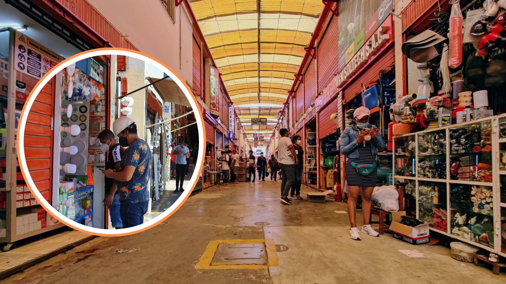 Las Malvinas, la zona comercial ferretera más grande del país. (Composición | Andina)