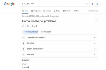 Google ayuda a resolver operaciones