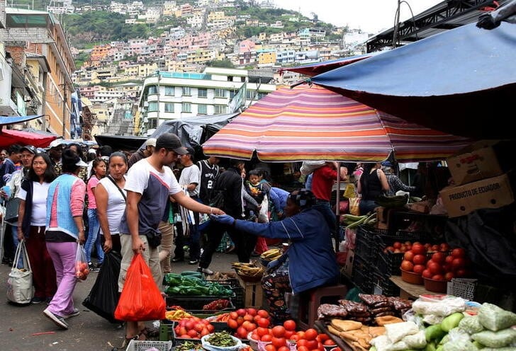 IMAGEN DE ARCHIVO. Una mujer vende vegetales en el mercado de San Roque, en Quito, Ecuador, Febrero 18, 2017. REUTERS/Mariana Bazo