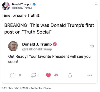 Donald Trump Jr compartió en