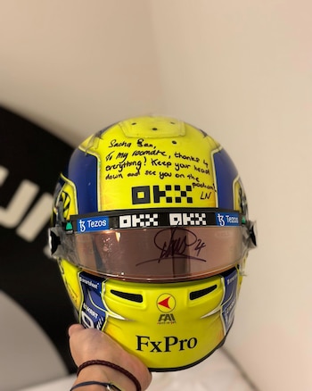 El casco que Lando Norris