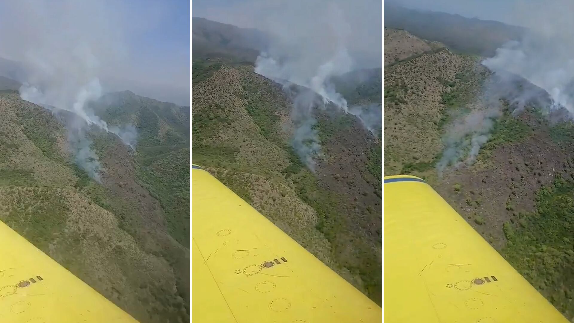 El frente de fuego de 400 metros avanza en una zona de difícil acceso y requiere intervención aérea y terrestre