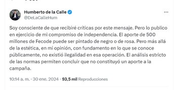 Humberto de la Calle dice