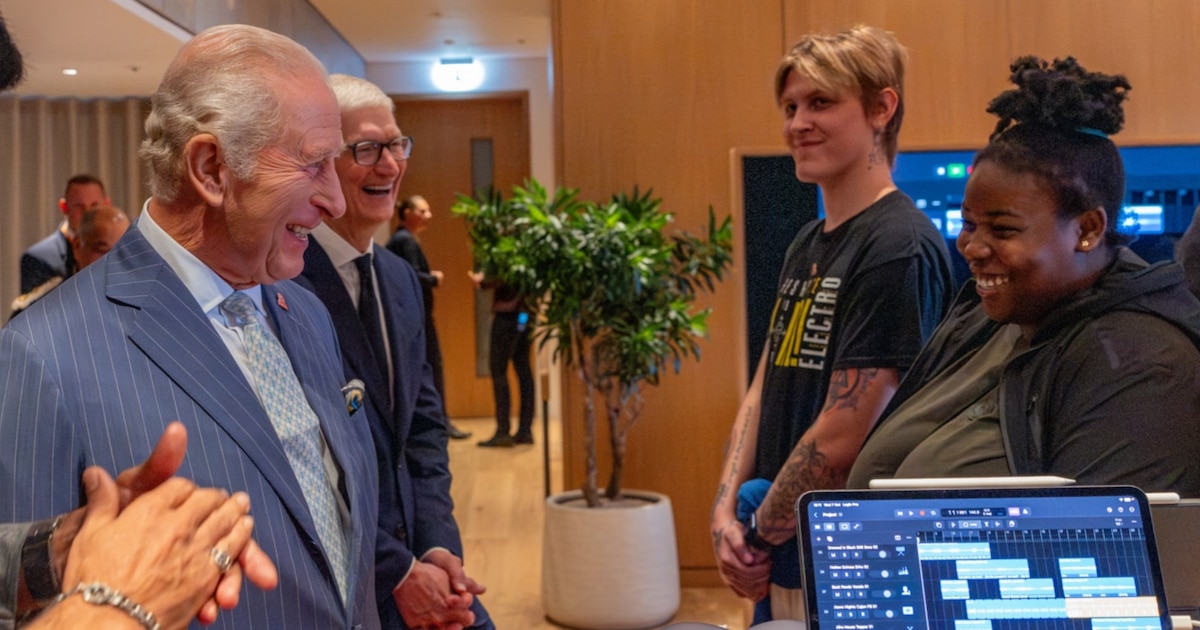 En video el encuentro entre Tim Cook, exCEO de Apple, y el rey Carlos III: crearon Creative Labs para generar empleo en la industria musical