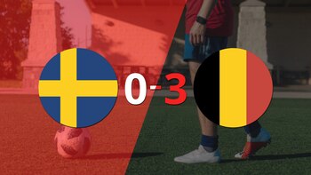 Bélgica goleó 3-0 a Suecia