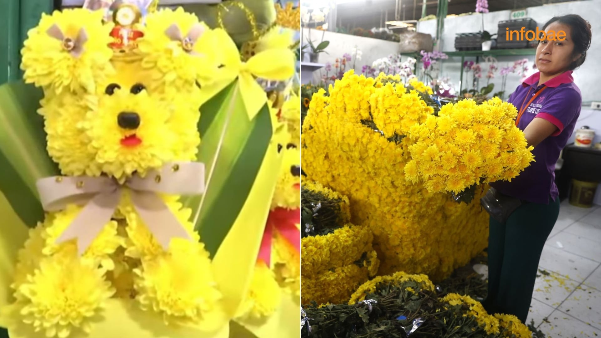 Flores amarillas, ositos de la suerte y pétalos de rosas son lo más pedido para recibir el Año Nuevo 2026