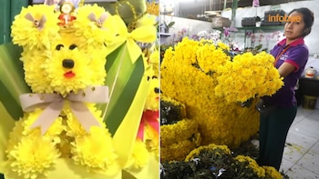 Flores amarillas, ositos de la