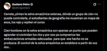 Gustavo Petro - crédito @petrogustavo/X