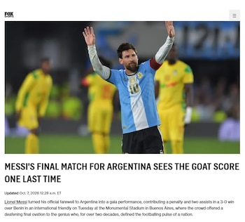 Los medios del mundo reflejaron la despedida de Messi de la selección argentina