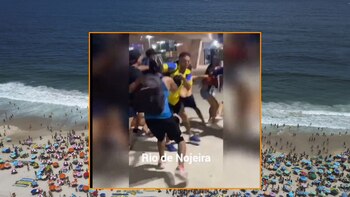 Hinchas del Junior se agarraron