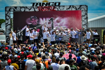 Los festejos tras el título